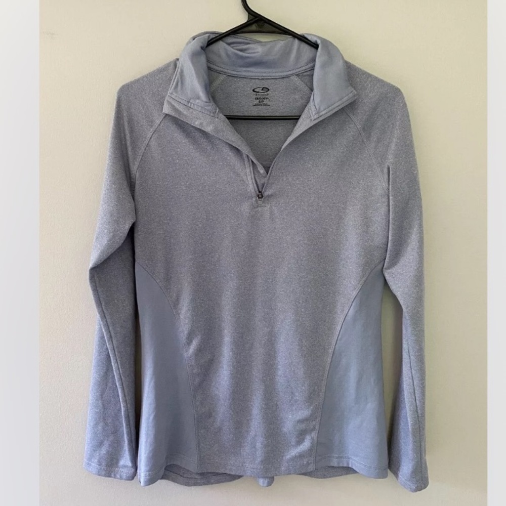C9 Champion Duo Dry 1/4 Zip Long Sleeve Stretch Athletic Top Shirt Women’s Small